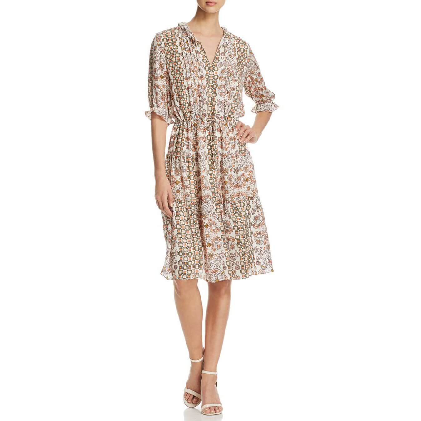 tory burch crystal embroidered slip dress Rose White Lace Maxi Dress for Women, Pearl White, XS