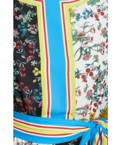 Alice Olivia Bowie Mix Pattern Belted Romper