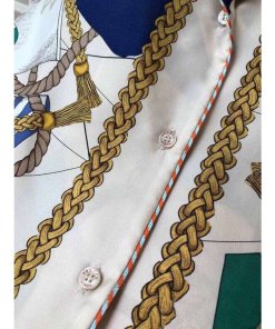 Sandro Antoine Printed Silk Shirt