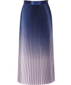 Reiss Anna Metallic Pleated Midi Skirt