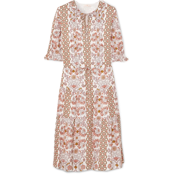 Tory Burch Serena Printed Silk Dress  evaChic