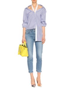 T By Alexander Wang Halter-Detail Striped Cotton Poplin Shirt