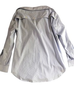 T By Alexander Wang Halter-Detail Striped Cotton Poplin Shirt