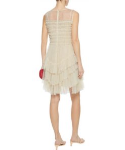 RED Valentino Ruffled Point D'esprit Tulle Mini Dress-4
