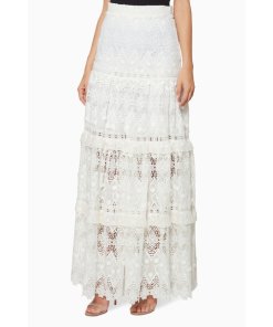 Alexis Hisa Guipure Lace Maxi Skirt
