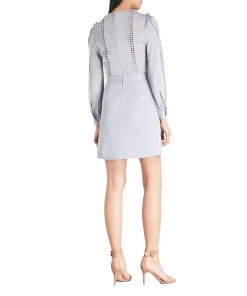 Reiss Karter Ruffle-Trim Satin Dress