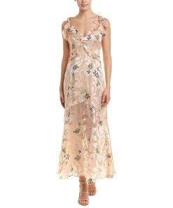 Reiss Almeria Floral Devoré Silk-Blend Maxi Dress