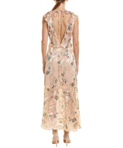 Reiss Almeria Floral Devoré Silk-Blend Maxi Dress