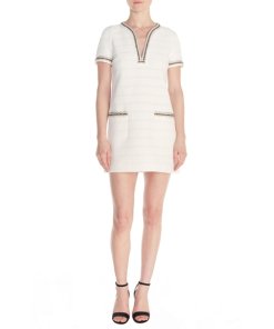Sandro Josepha Braid-Trimmed Tweed Mini Dress