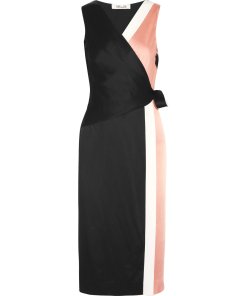 Diane von Furstenberg Sleeveless Taped Wrap Dress