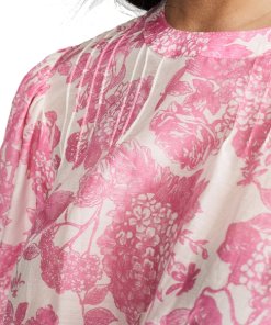 LoveShackFancy Lorelei Pink Gem Floral Ruffle Mini Dress