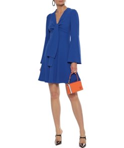 Diane Von Furstenberg Tie Front Mini Dress