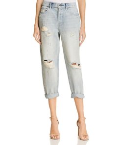 Alexanderwang.T Slack Distressed Cuffed Boyfriend Jeans