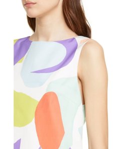 Alice + Olivia Clyde Printed Geo Collage A-Line Shift Dress