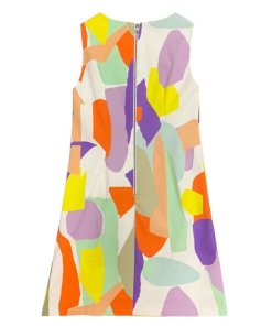 Alice + Olivia Clyde Printed Geo Collage A-Line Shift Dress