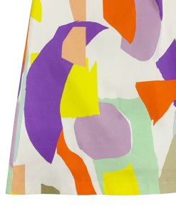 Alice + Olivia Clyde Printed Geo Collage A-Line Shift Dress