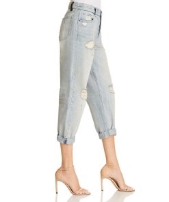 Alexanderwang.T Slack Distressed Cuffed Boyfriend Jeans