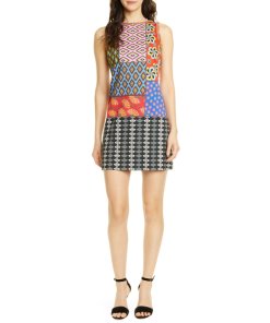 Alice + Olivia X Carla Kranendonk Clyde Patchwork Shift Dress