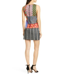 Alice + Olivia X Carla Kranendonk Clyde Patchwork Shift Dress