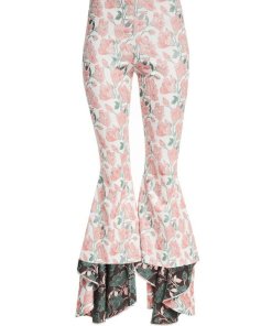 Alice + Olivia Jinny Embroidered High-low Flare Pants
