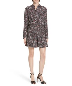Veronica Beard Rory Stretch Silk Shirtdress