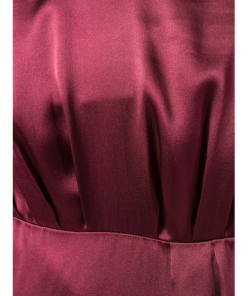 Diane von Furstenberg Silk Satin High-Low Mockneck Midi Dress