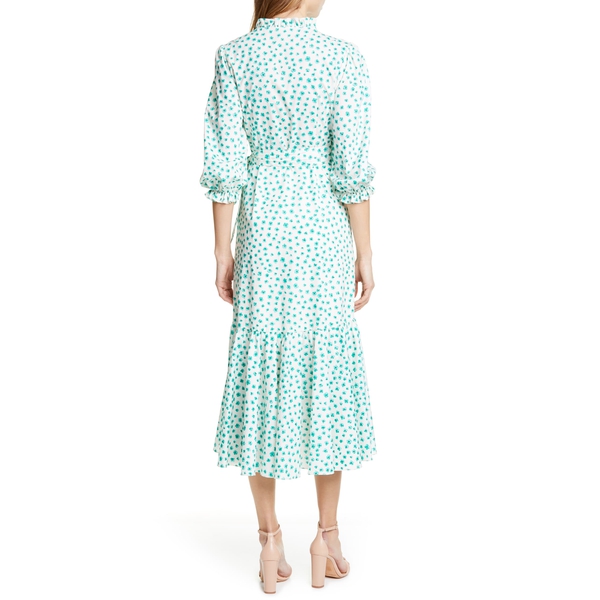 30% extra off] Rebecca Taylor Emerald Daisy Ruffle Detail Cotton Dress   evaChic