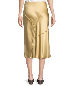 Vince Raw Edge Bias Silk Skirt