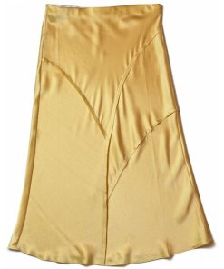 Vince Raw Edge Bias Silk Skirt