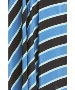 Alice + Olivia Canton Stripe Halter Neck Handkerchief Hem Dress