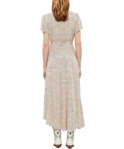 Ba&sh Betina Graphic-Pattern Crepe Midi Dress
