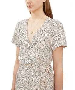 Ba&sh Betina Graphic-Pattern Crepe Midi Dress