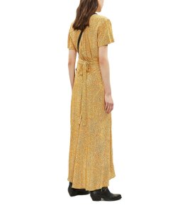 Ba&sh Betina Graphic-Pattern Crepe Midi Dress