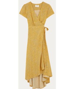 Ba&sh Betina Graphic-Pattern Crepe Midi Dress