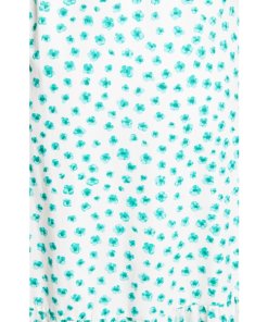 Rebecca Taylor Emerald Daisy Ruffle Detail Cotton Dress