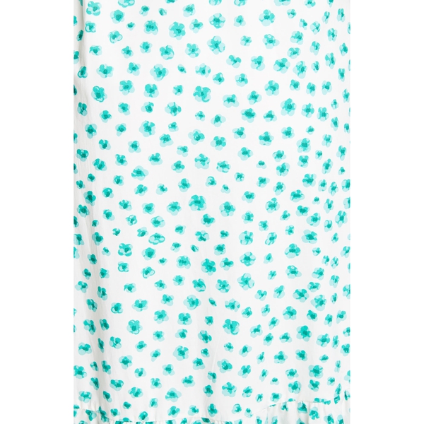 Rebecca Taylor Emerald Daisy Ruffle Detail Cotton Dress