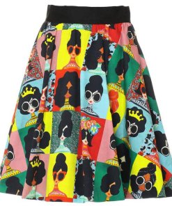 Alice + Olivia Earla Stace Face Flare Skirt