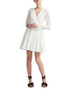Maje Ralina Long Sleeve Guipure Lace Dress
