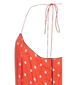 Alexis Holland Dot-Print Halter Wide-Leg Jumpsuit