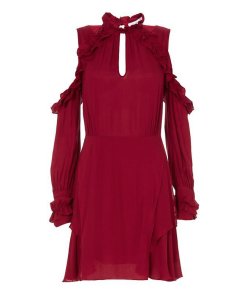 Iro Hanie Cold-Shoulder Voile Dress
