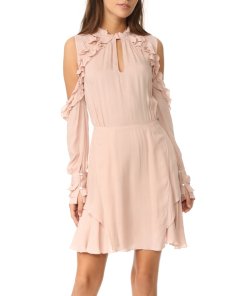 Iro Hanie Cold-Shoulder Voile Dress