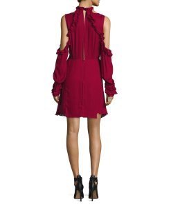 Iro Hanie Cold-Shoulder Voile Dress