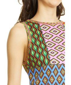 Alice + Olivia X Carla Kranendonk Clyde Patchwork Shift Dress