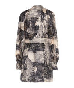 Burberry Pascala Dreamscape Print Silk Shirtdress