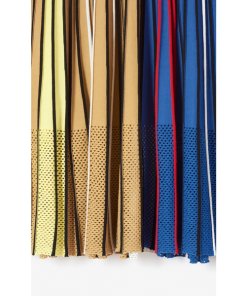 Kenzo Pleated Colorblock Rib Knit Skirt