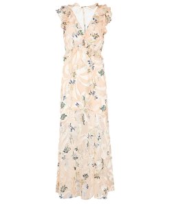 Reiss Almeria Floral Devoré Silk-Blend Maxi Dress