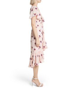 Cinq à Sept Mateo Ruffle Trim Silk Dress