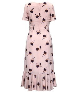 Cinq à Sept Mateo Ruffle Trim Silk Dress