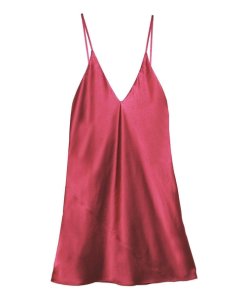 Fleur du Mal Nectar Bias Mini Silk Slip Dress