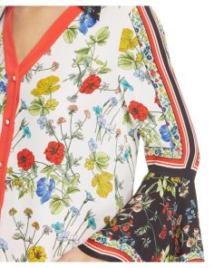 Alice + Olivia Randa Trumpet Sleeve Shirt